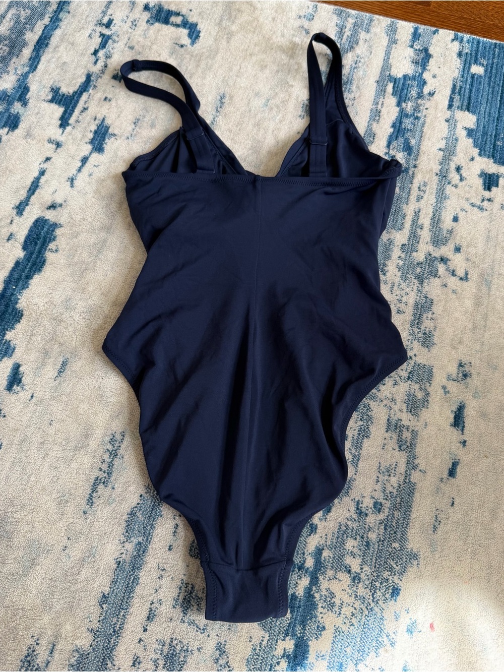 Robin Piccone Ava Plunge Neck Tie-Front One Piece Swimsuit Size 14 - Picture 5 of 8